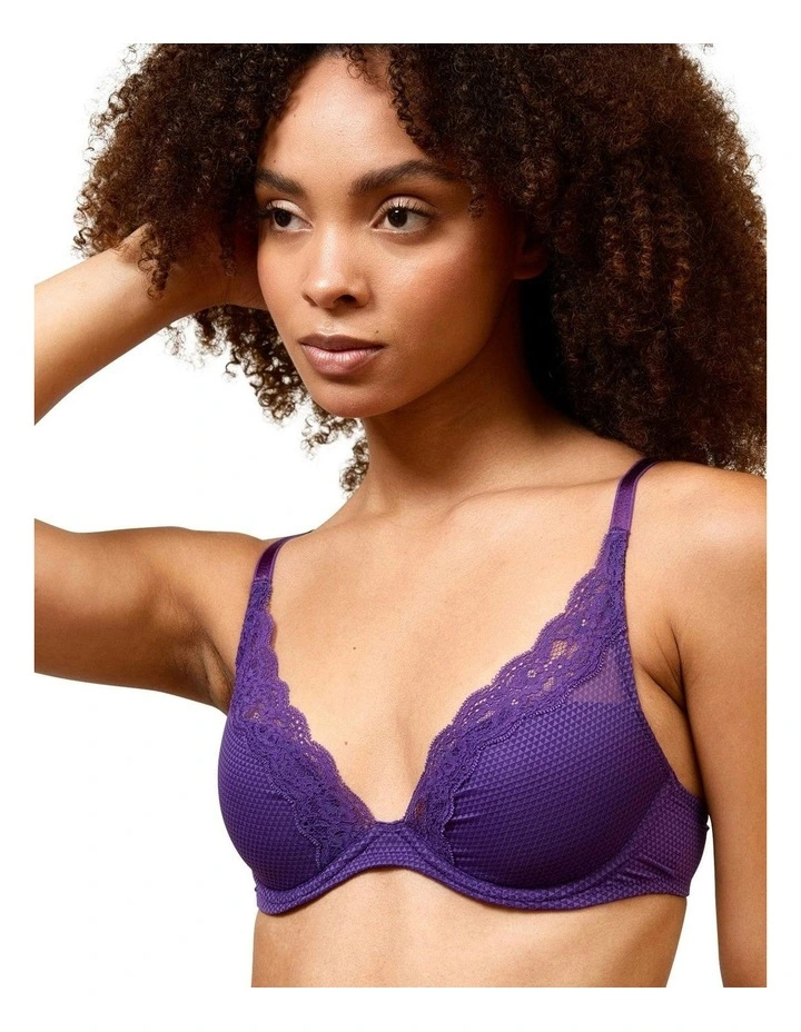 Brooklyn Wired Padded Plunge T-Shirt Bra in Violet image 3