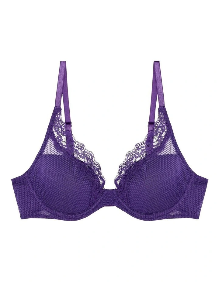 Brooklyn Wired Padded Plunge T-Shirt Bra in Violet image 4