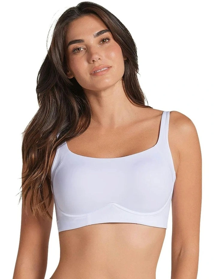 Everyday Supportive Side & Back Smoothing Wireless Bra in White image 1
