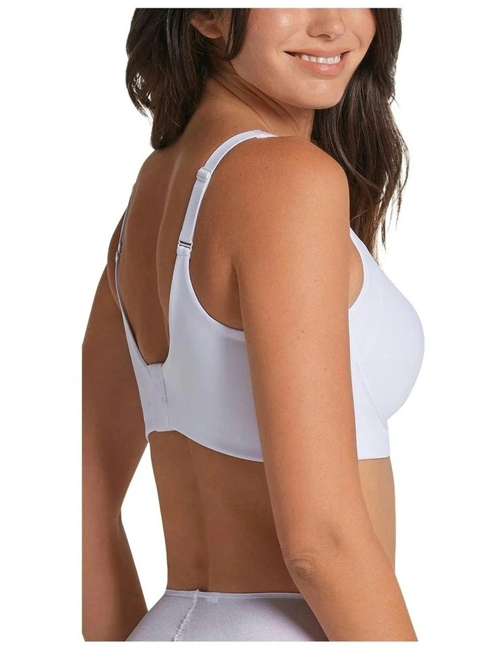 Everyday Supportive Side & Back Smoothing Wireless Bra in White image 2