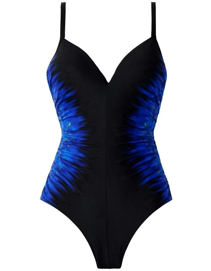 Paka Mayan Temptation Underwired Low Back Shaping Swimsuit in Blue/Black image 6