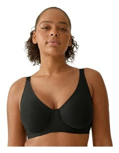 Wired Unpadded Side And Back Smoothing Bra in Black