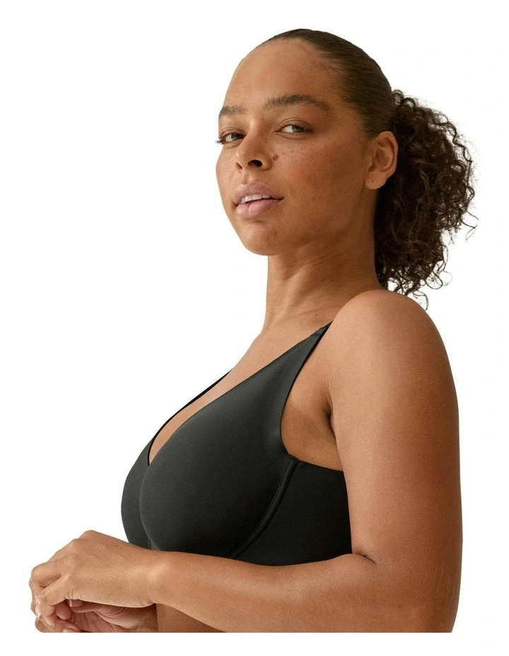 Wired Unpadded Side And Back Smoothing Bra in Black image 3