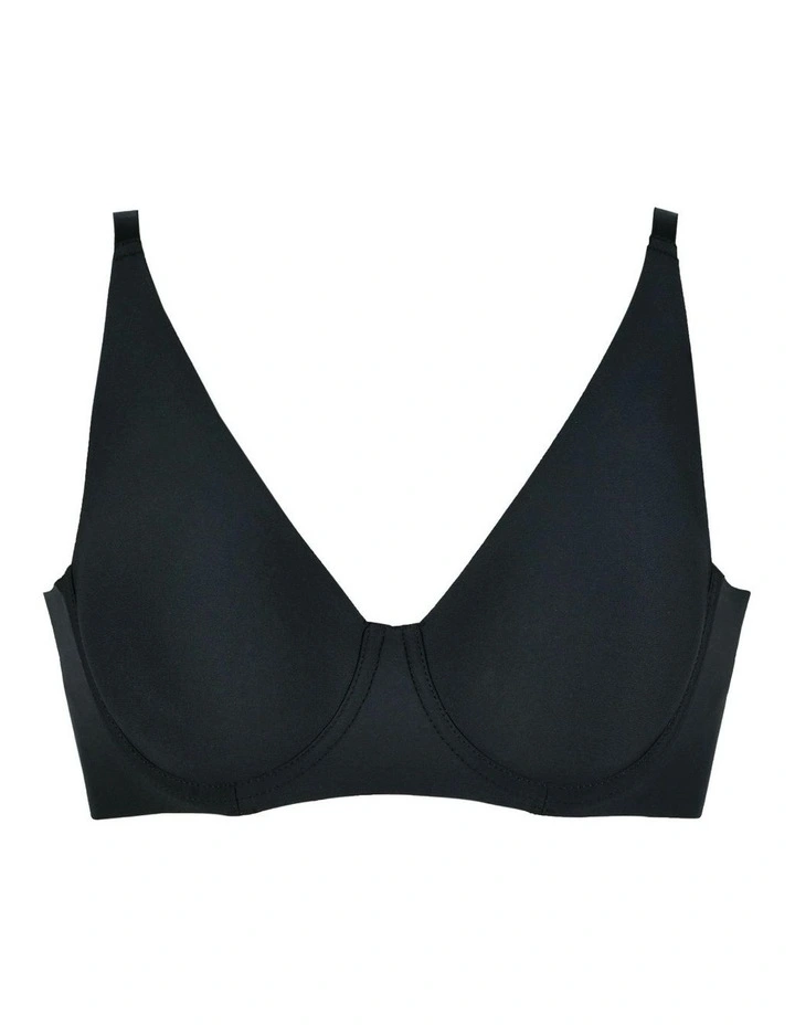 Wired Unpadded Side And Back Smoothing Bra in Black image 4