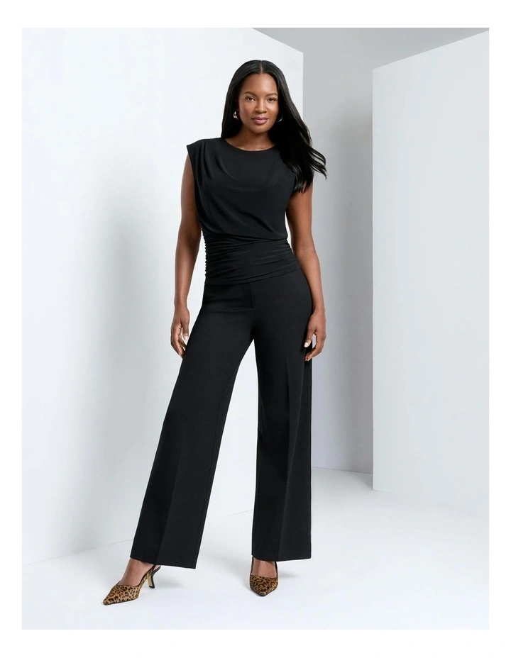 Mirasculpt Tummy Control Wide Leg Pants in Black image 3