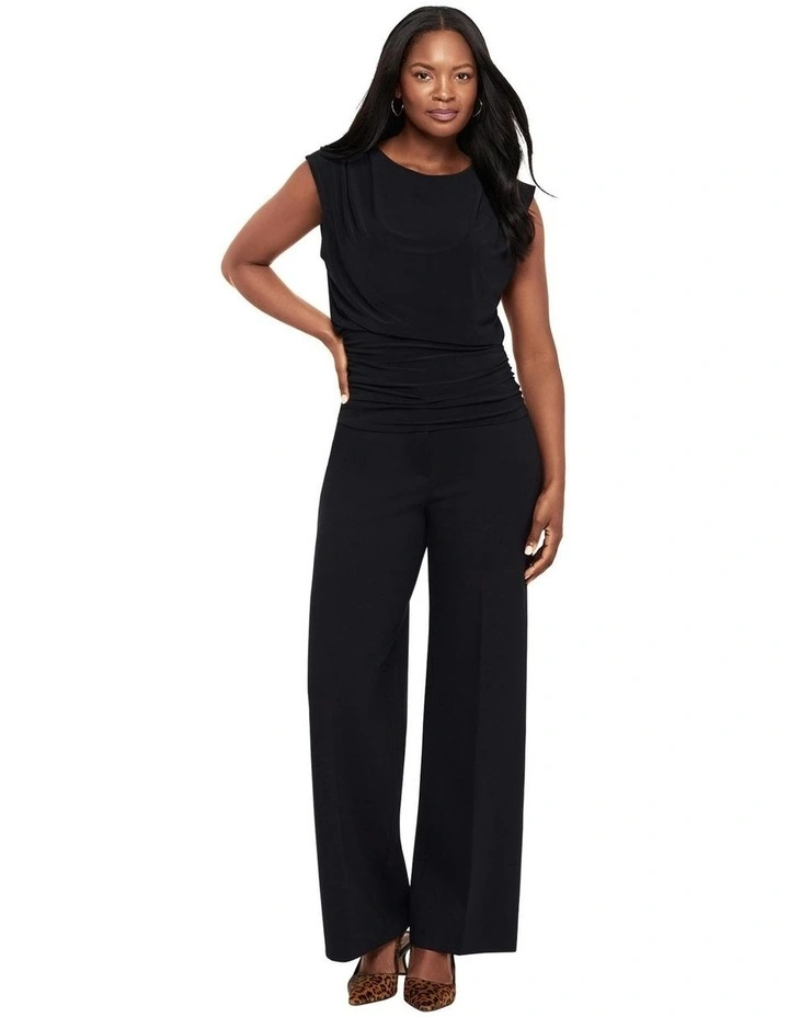 Mirasculpt Tummy Control Wide Leg Pants in Black image 5