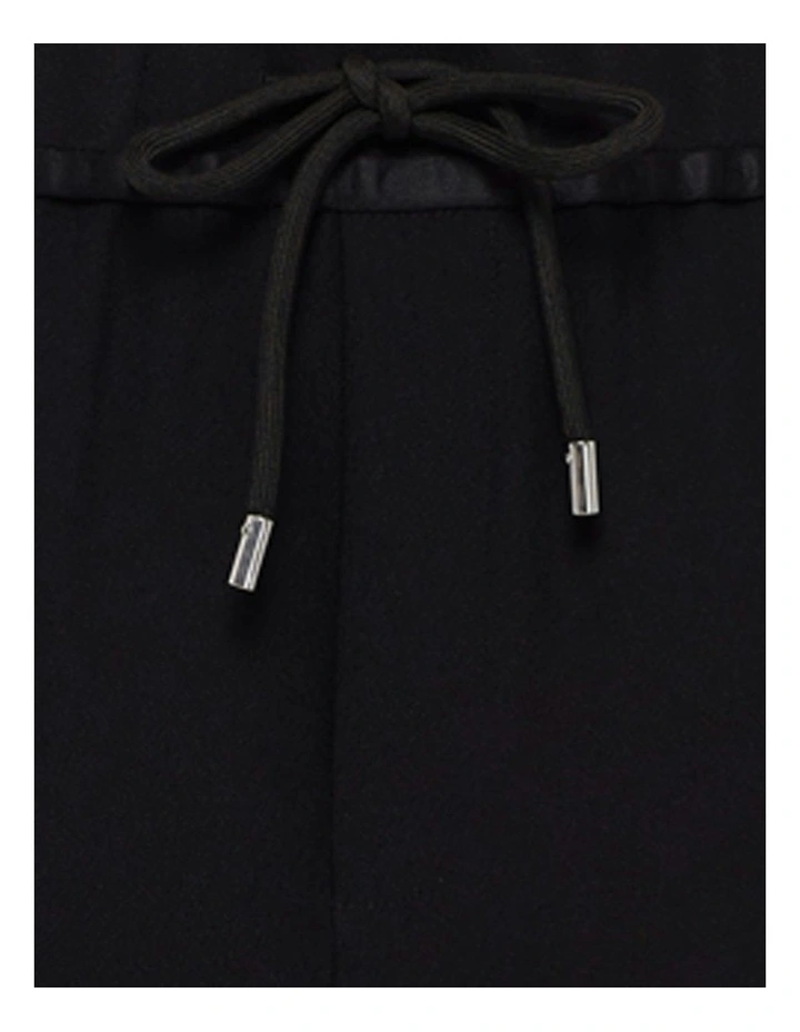 Crepe Easy Jogger Relaxed Fit Drawstring Pants in Black image 5