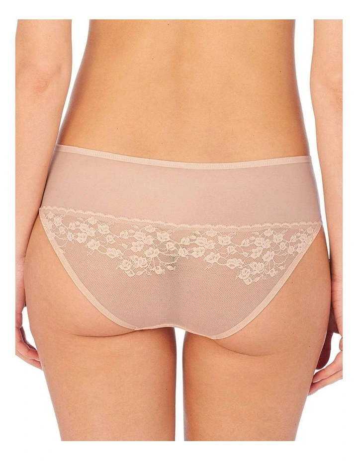 Cherry Blossom Mesh & Lace Bikini Brief in Cameo Rose image 2