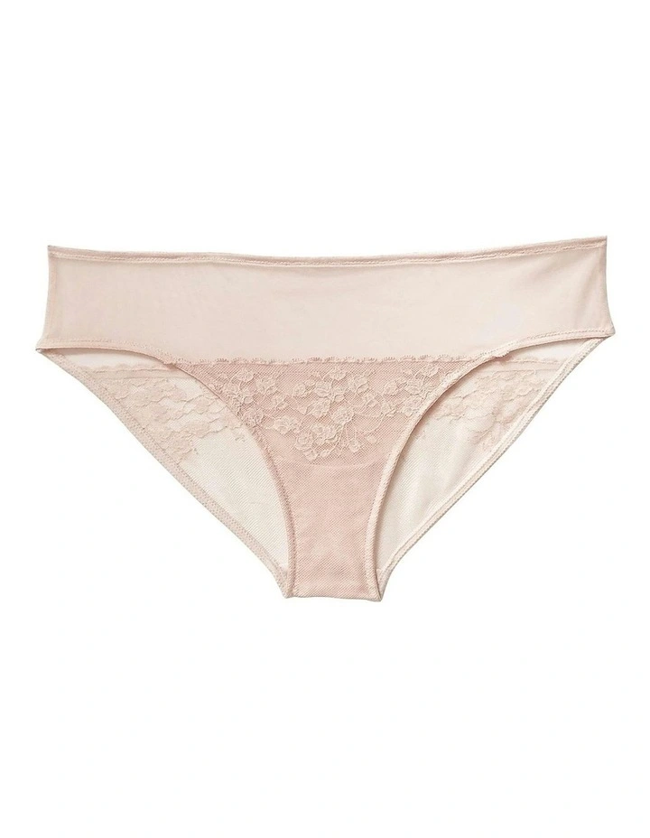 Cherry Blossom Mesh & Lace Bikini Brief in Cameo Rose image 7