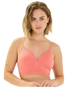 Zen Attitude Lightly Padded Seamless Bralette in Lantana Pink