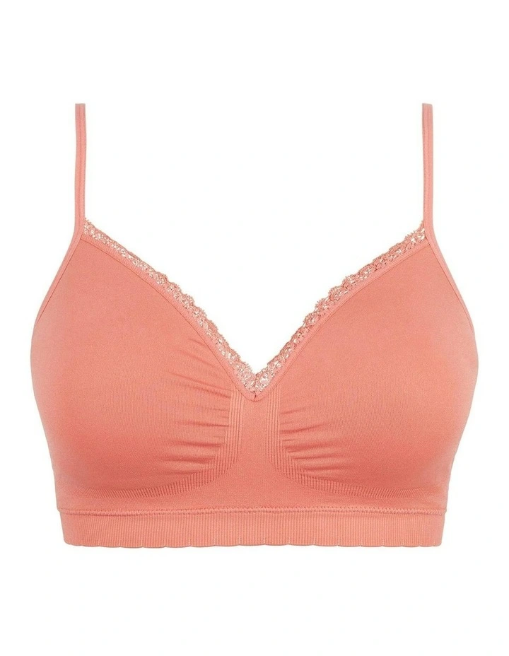 Zen Attitude Lightly Padded Seamless Bralette in Lantana Pink image 6