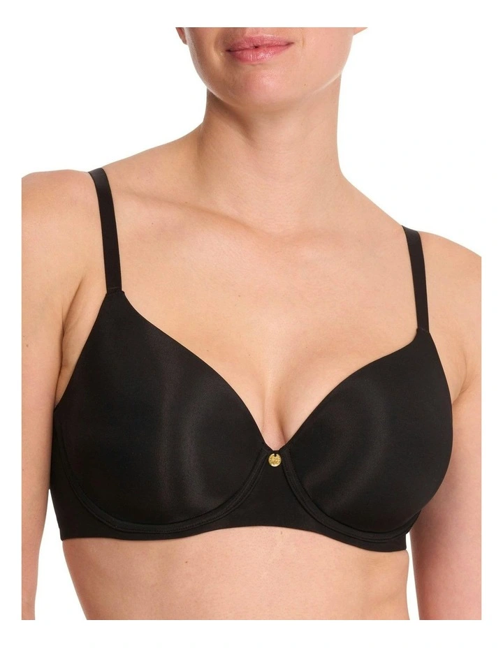 Cloud Comfort Wired Back-Smoothing T-Shirt Bra in Black image 1