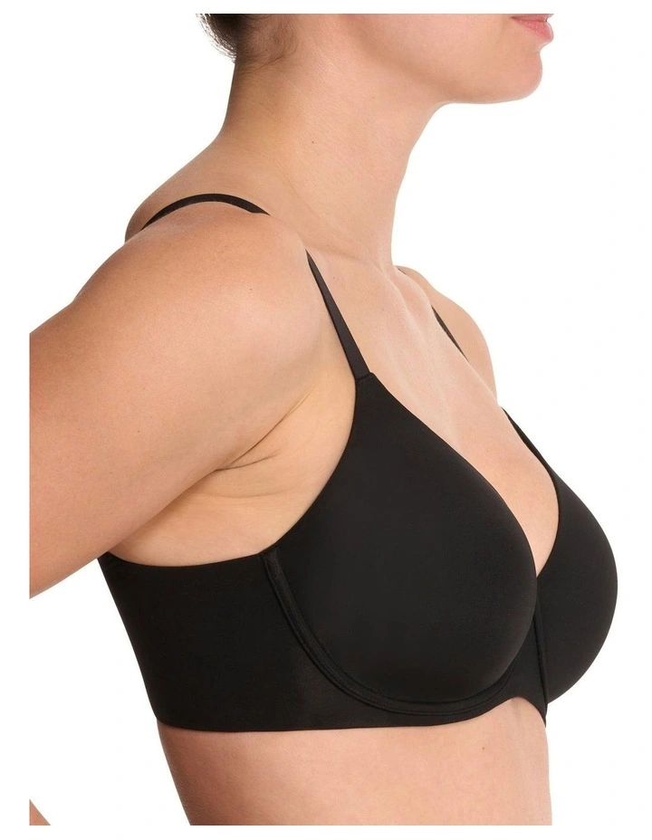 Cloud Comfort Wired Back-Smoothing T-Shirt Bra in Black image 3