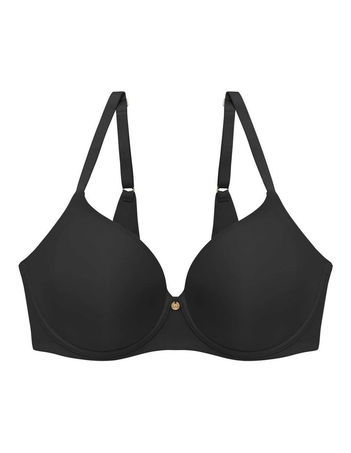 Cloud Comfort Wired Back-Smoothing T-Shirt Bra in Black image 7