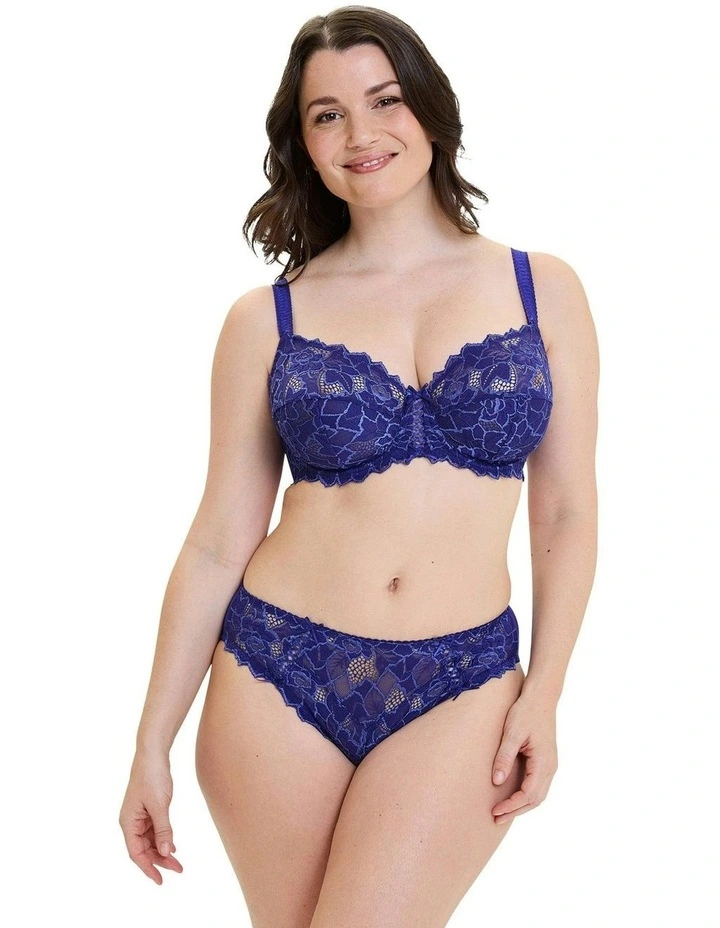 Arum Underwire Balconette Lace Bra in Royal Blue image 5