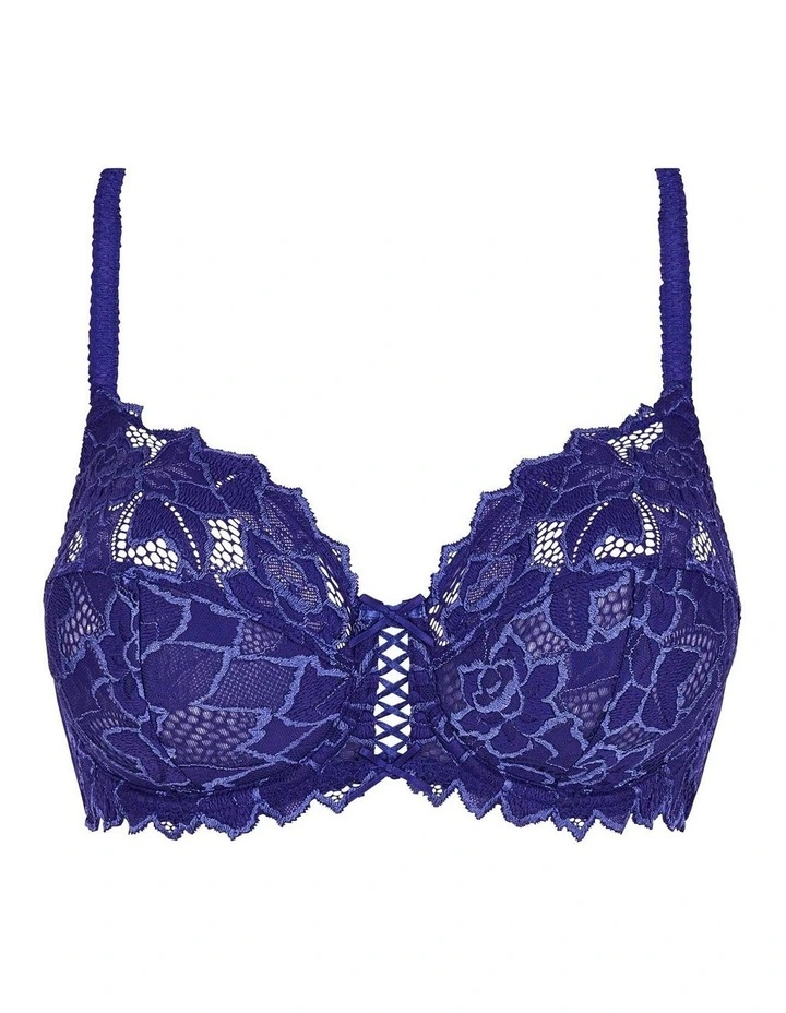 Arum Underwire Balconette Lace Bra in Royal Blue image 7