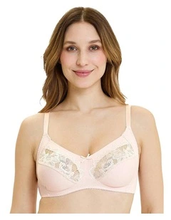 Coton d'Arum Wirefree Organic Cotton Bra in Silver Peony