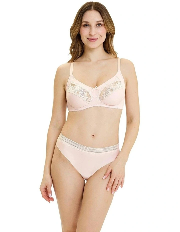 Coton d'Arum Wirefree Organic Cotton Bra in Silver Peony image 5