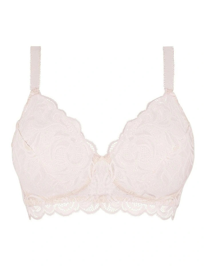 Carla Unpadded Wirefree Lace Bra in Pink Pearl image 7