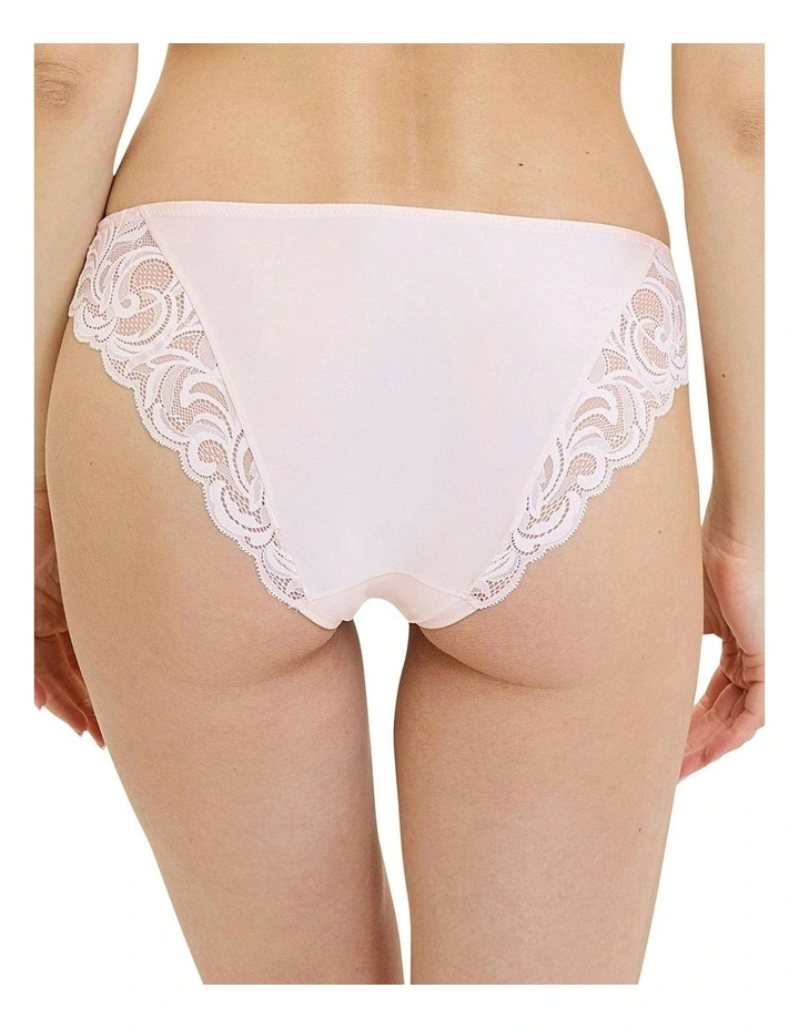 Carla Satin Microfibre & Lace Bikini Brief in Pink Pearl image 2