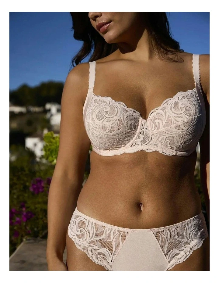 Carla Satin Microfibre & Lace Bikini Brief in Pink Pearl image 3