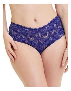 Arum Mid-Rise Lace Brief in Royal Blue