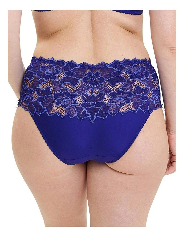 Arum Mid-Rise Lace Brief in Royal Blue image 2
