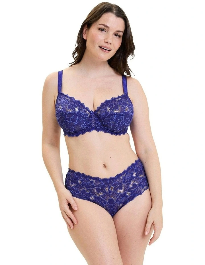 Arum Mid-Rise Lace Brief in Royal Blue image 5