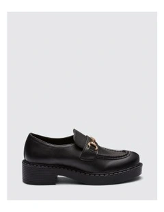 Elias Slip-on Loafers in Black Smooth