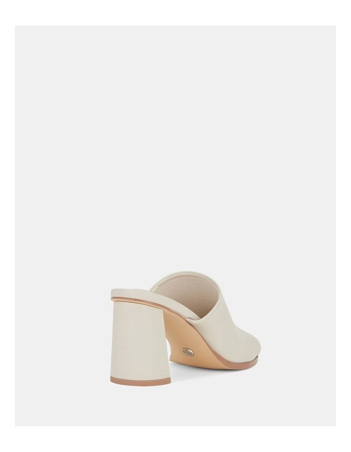 Freyah Heel Mules in Cream image 3