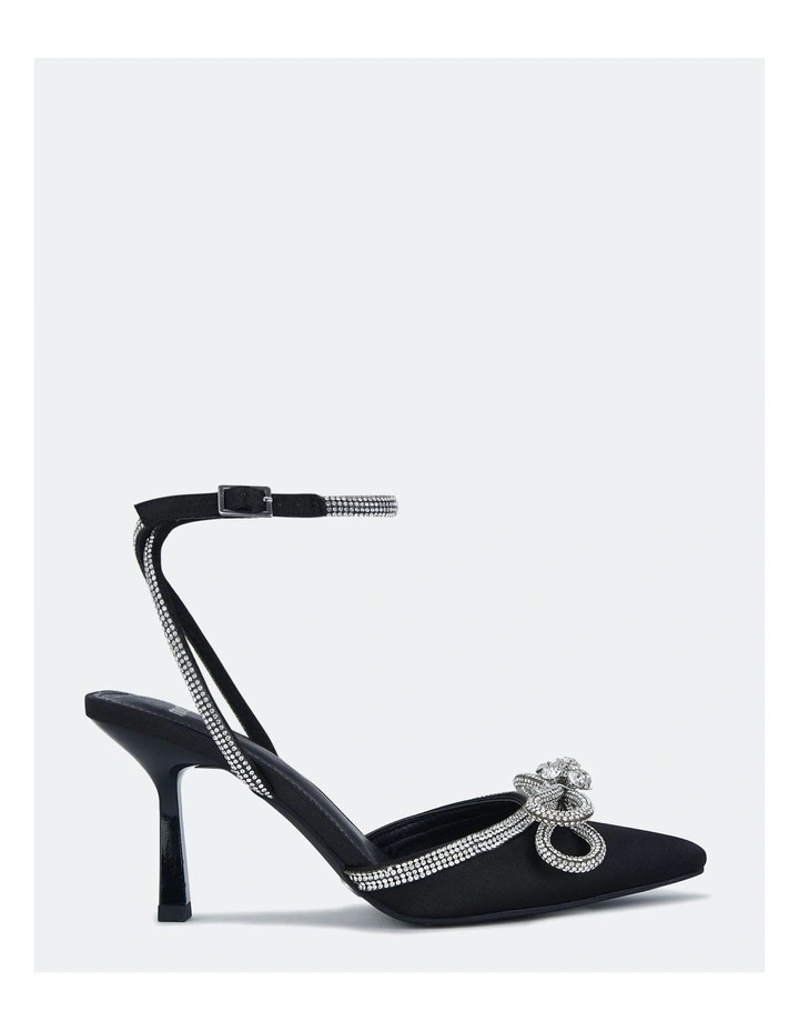 Icarus Heels in Black Satin image 1