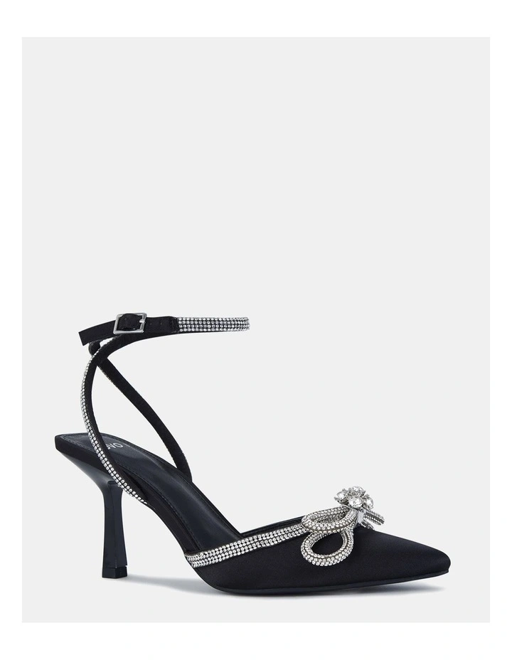 Icarus Heels in Black Satin image 2