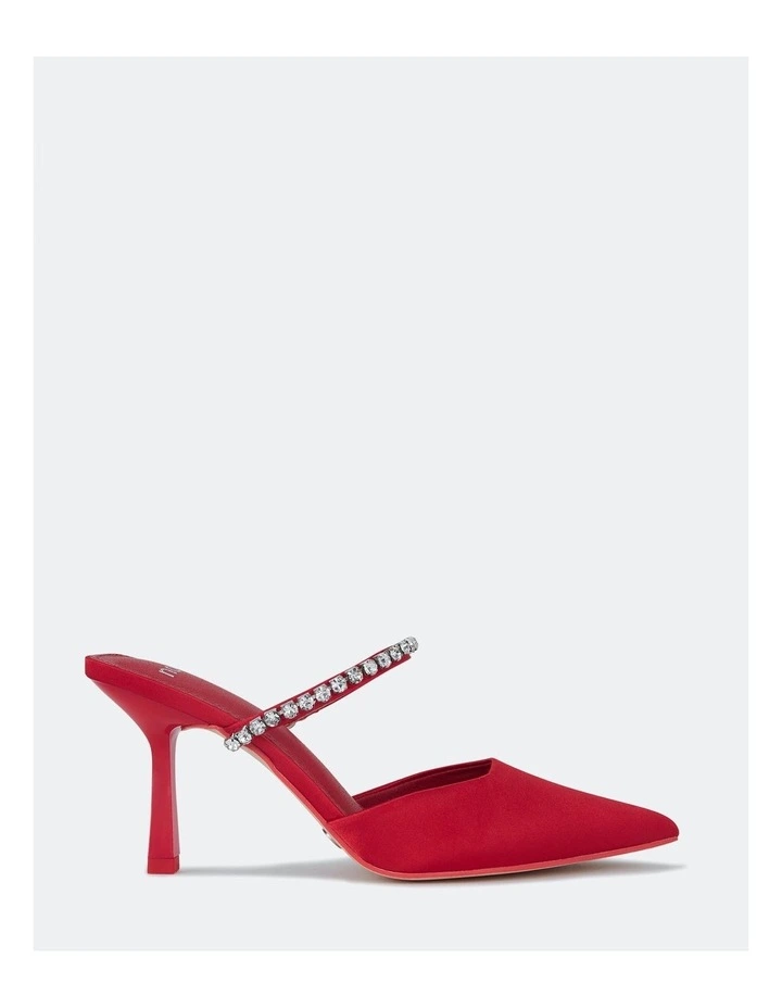 Yasmin Heels in Red Satin image 1
