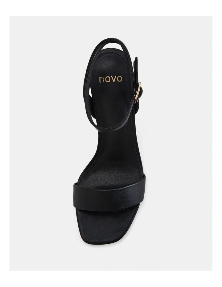 Martinez Strappy Heels in Black image 5