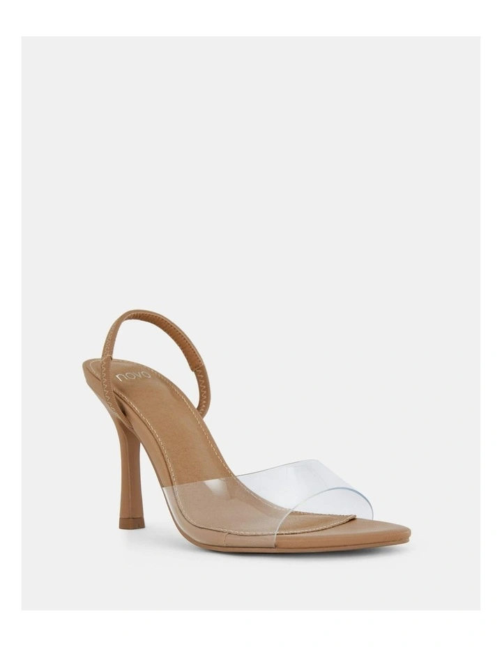 Madonna Open Toe Heels in Camel image 2