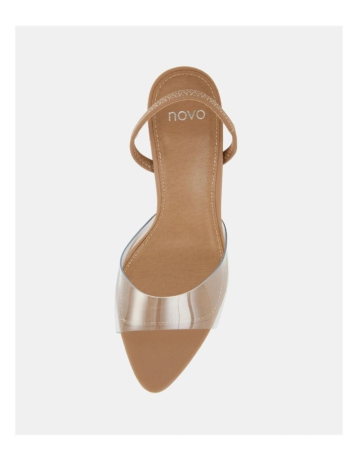 Madonna Open Toe Heels in Camel image 4