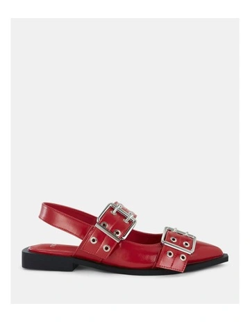 Zimbi Flats in Red Patent