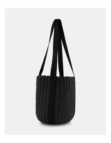 Acerno Shoulder Tote Bag in Black