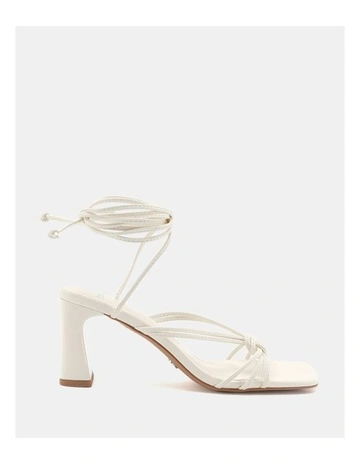 Urijah Lace-Up Heels in White