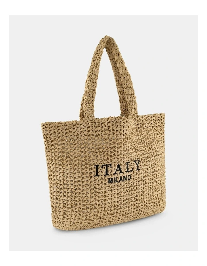 Alia Textured Tote Bag in Natural image 1