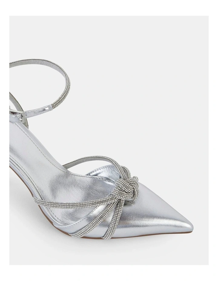 Persephone Heeled Sandals in Silver image 3