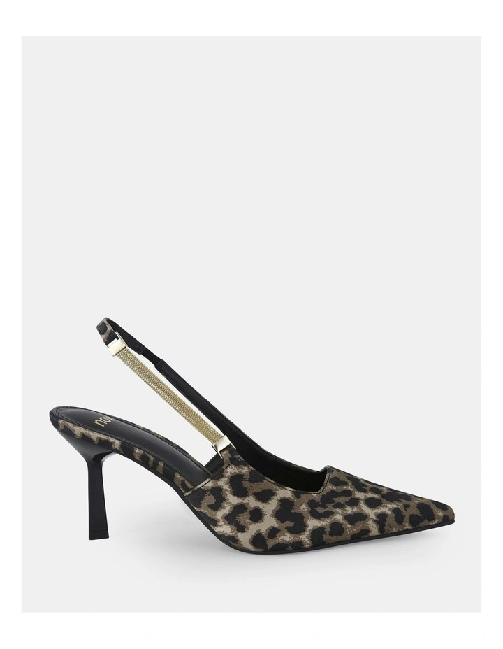 Indigo Pumps in Leopard Satin image 1