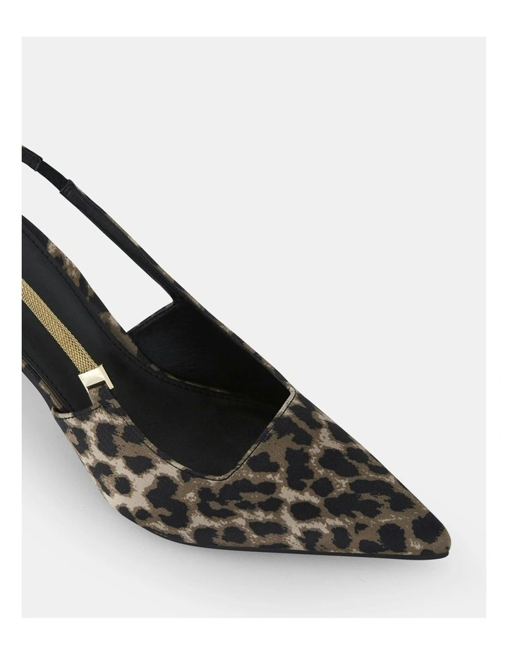 Indigo Pumps in Leopard Satin image 4