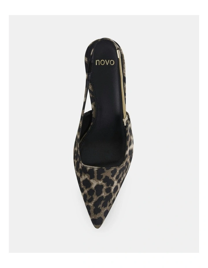 Indigo Pumps in Leopard Satin image 6