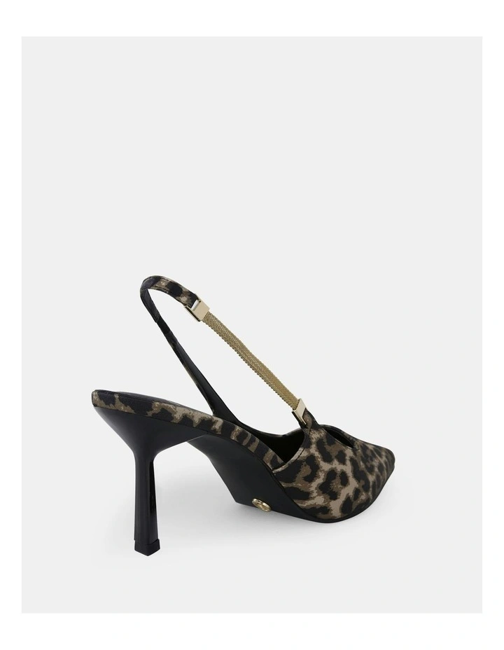 Indigo Pumps in Leopard Satin image 7