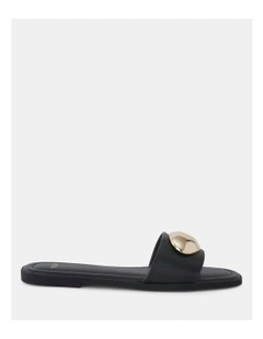 Siera Slide Sandals in Black