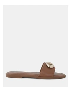 Siera Slide Sandals in Caramel