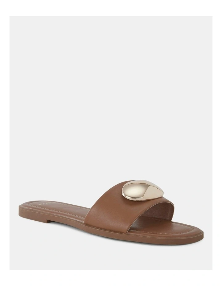 Siera Slide Sandals in Caramel image 2
