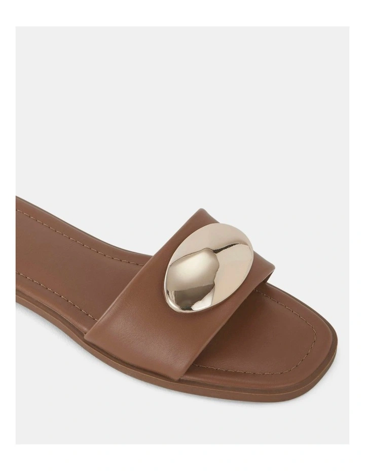 Siera Slide Sandals in Caramel image 3