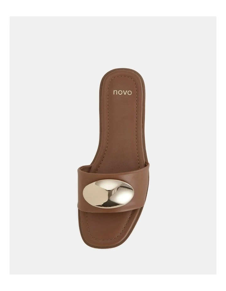 Siera Slide Sandals in Caramel image 4